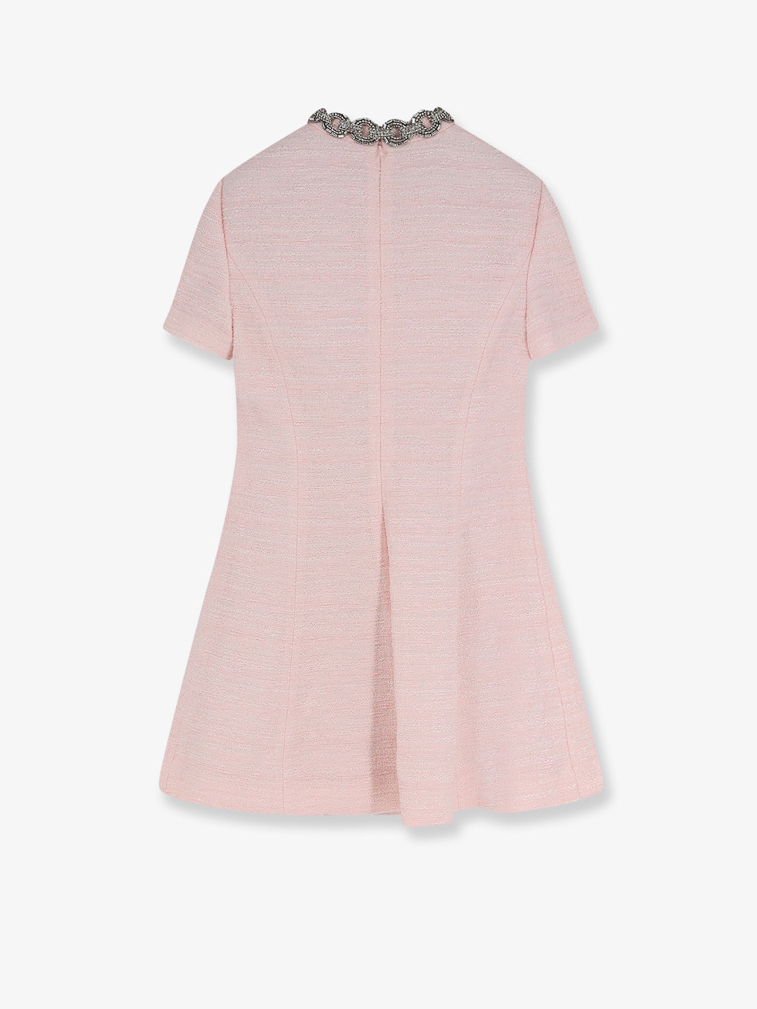 Valentino Women Embroidered Crinkle Cotton Tweed Mini Dress