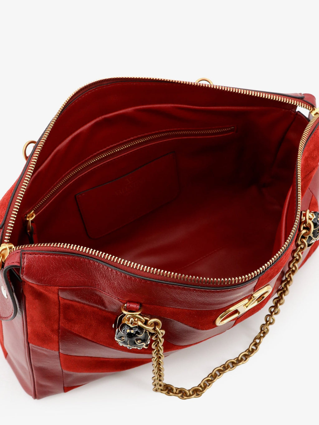 Valentino Garavani Women Panthea Suede And Leather Crossbody Bag