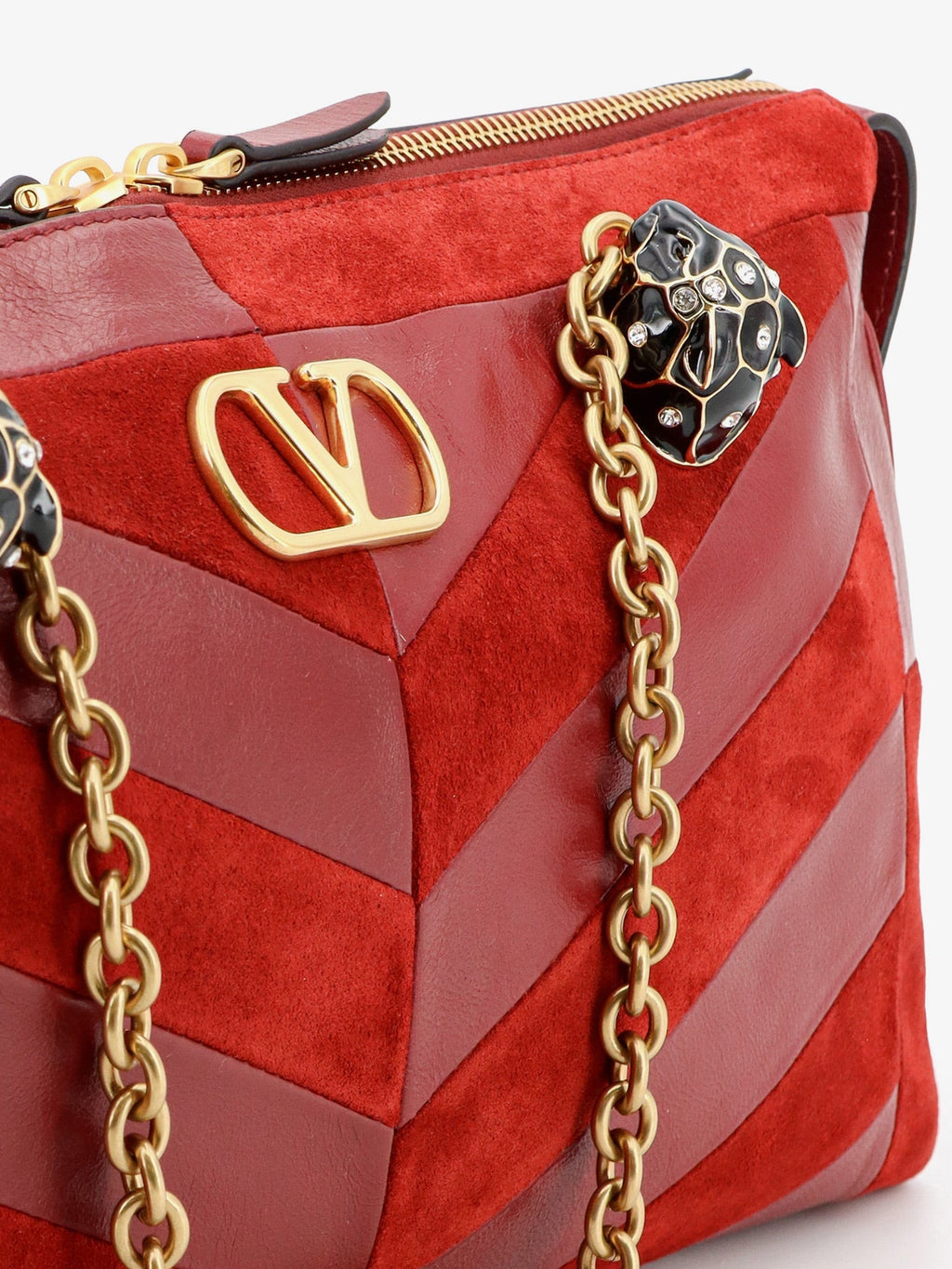 Valentino Garavani Women Panthea Suede And Leather Crossbody Bag