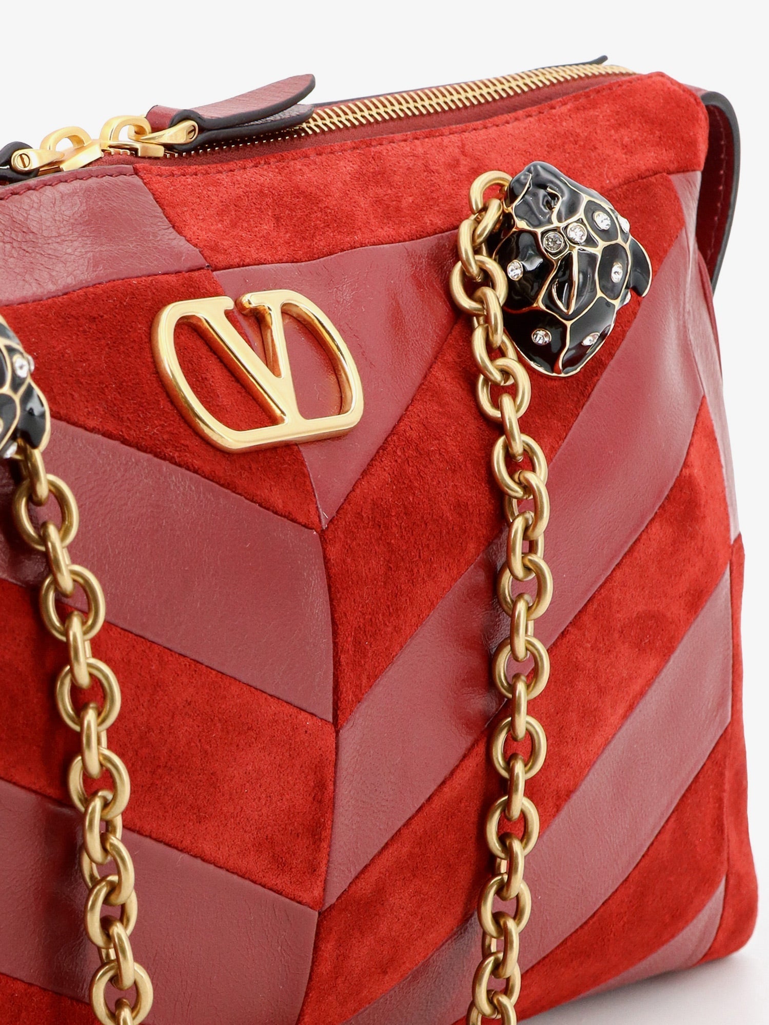 Valentino Garavani Women Panthea Suede And Leather Crossbody Bag