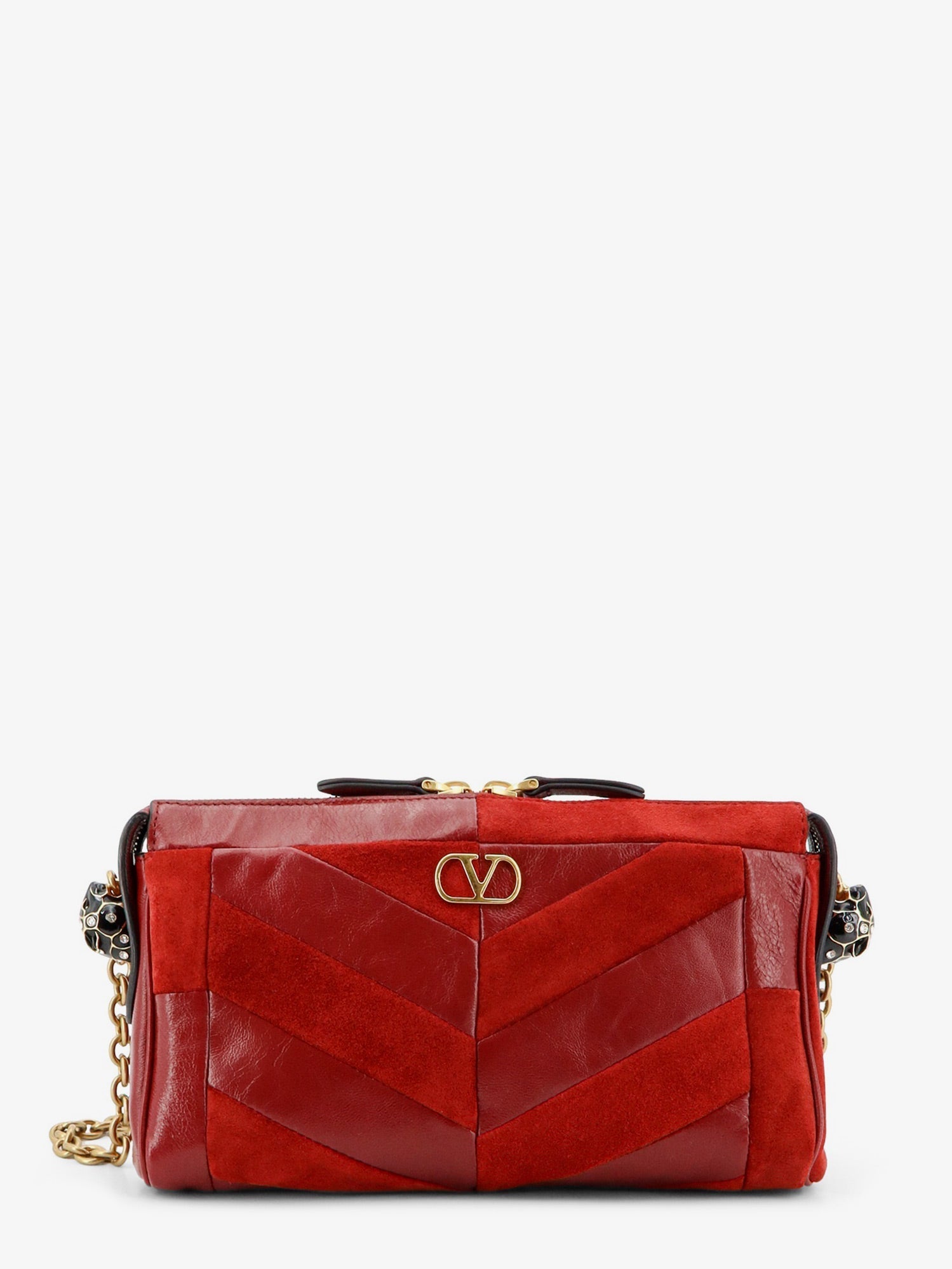 Valentino Garavani Women Panthea Suede And Leather Crossbody Bag