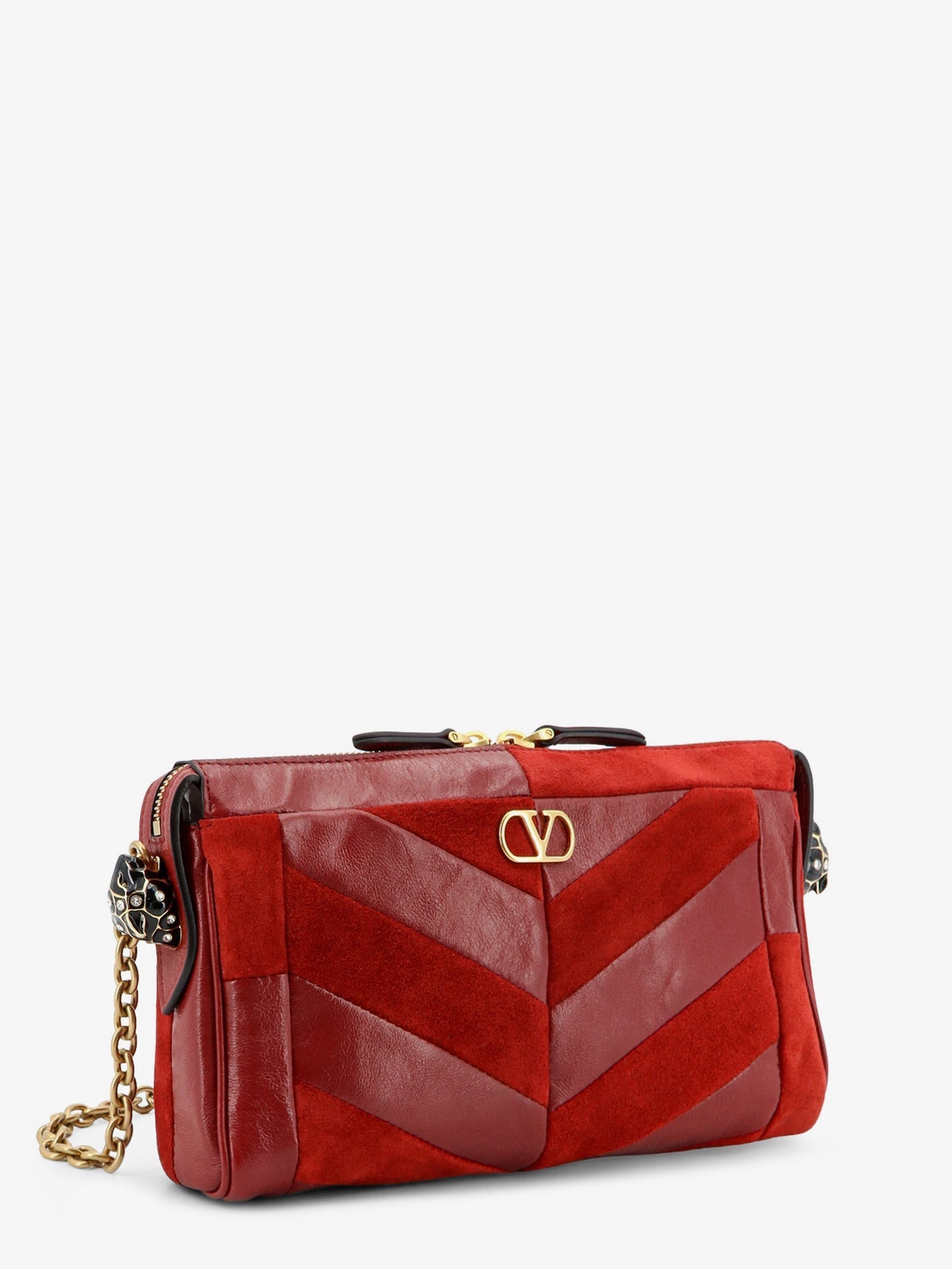 Valentino Garavani Women Panthea Suede And Leather Crossbody Bag