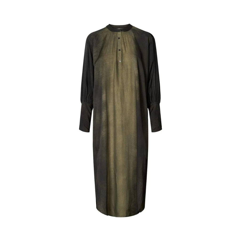 Saloner Graffiti Shirt Dress In Amila Olive Char