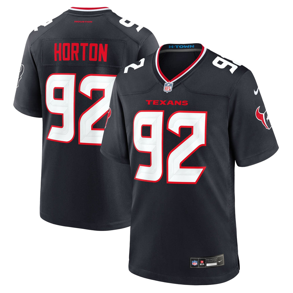 Houston Texans Dylan Horton Navy Team Game Jersey