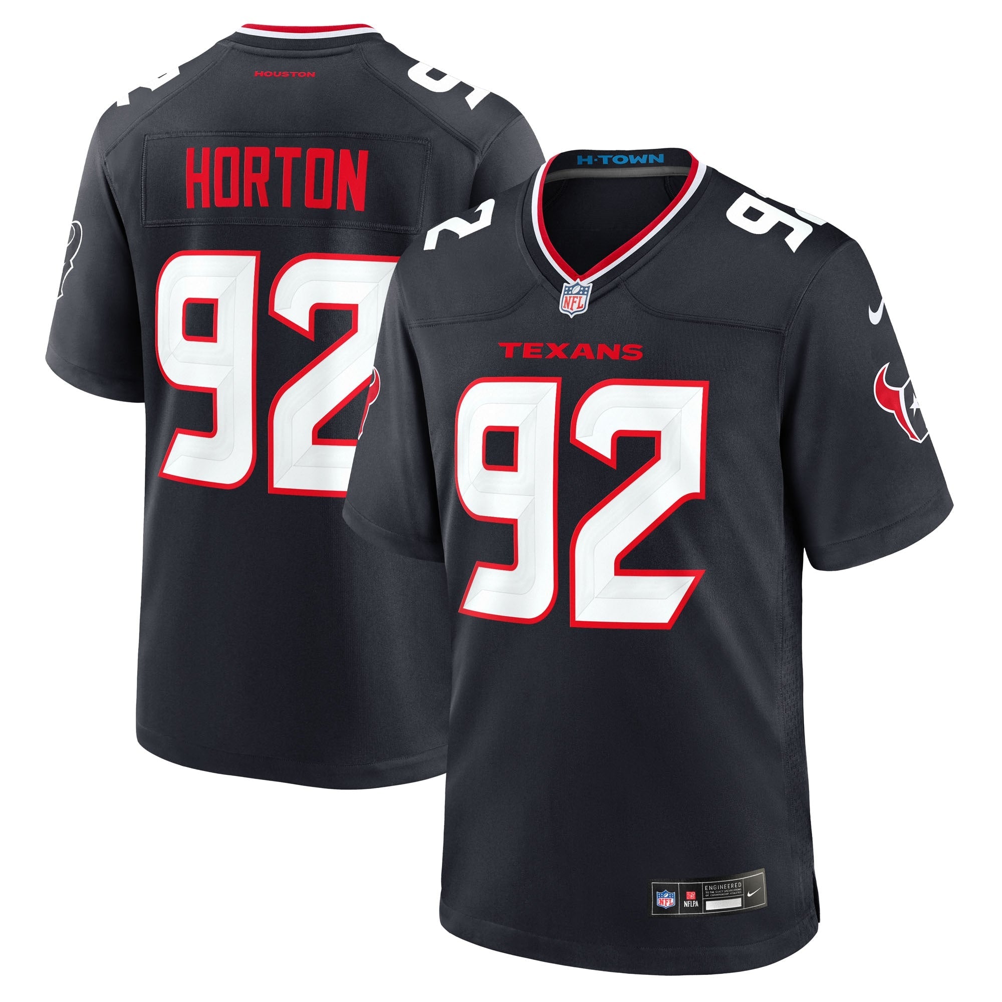 Houston Texans Dylan Horton Navy Team Game Jersey