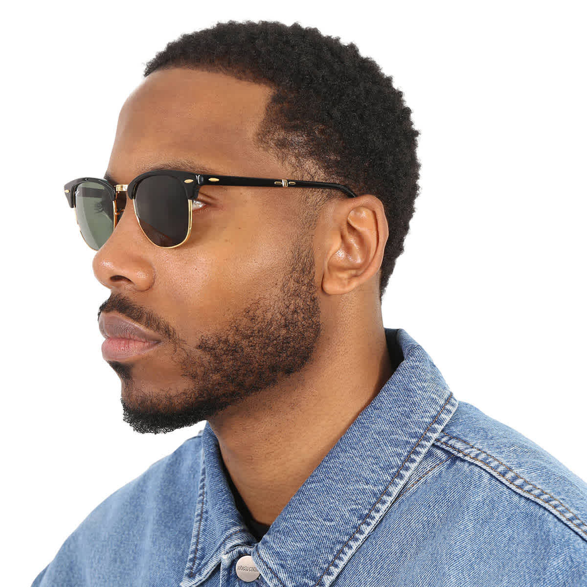 Ray Ban Clubmaster Folding Green Classic G-15 Square Unisex Sunglasses RB2176 901 51