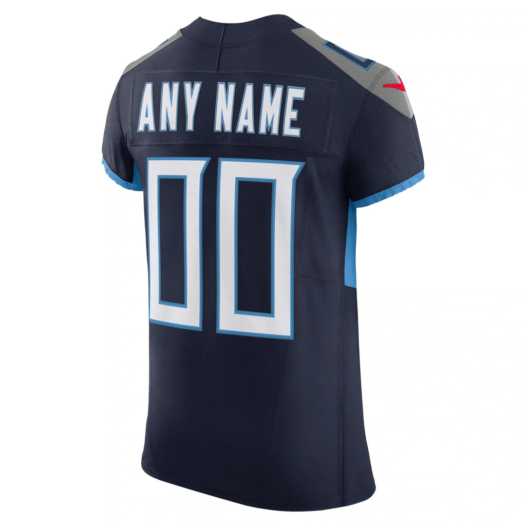 Tennessee Titans Navy Vapor F.U.S.E. Elite Custom Jersey