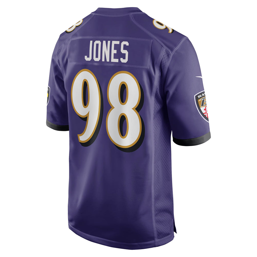 Baltimore Ravens Travis Jones Purple Player Game Jersey