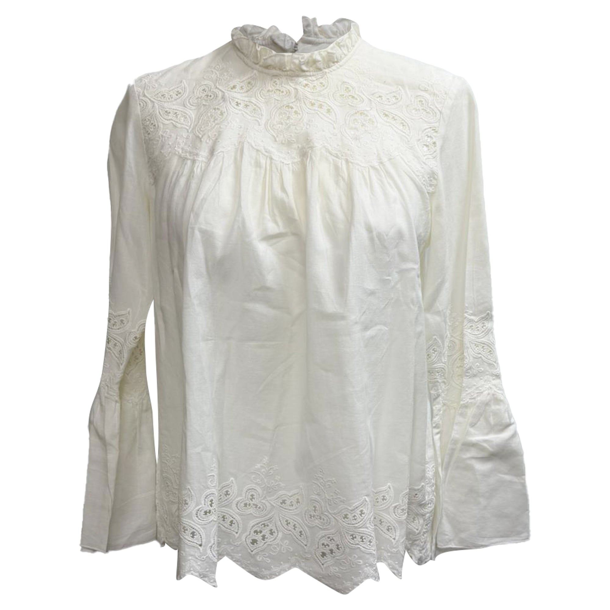 Ulla Johnson Halsey Blouse in White Cotton
