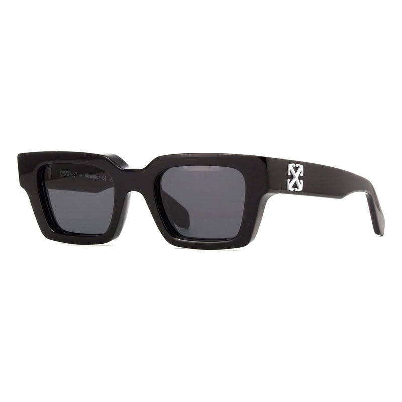 Off-White Sunglasses Square Full Rim, Black Frame And Dark Grey Lens Oeri126Virgil1007