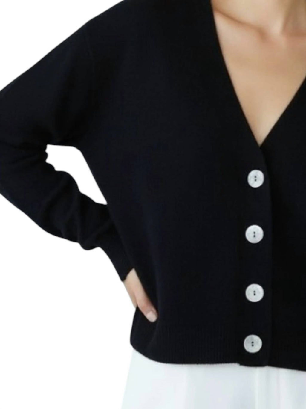Alani Cashmere Cardigan In Black
