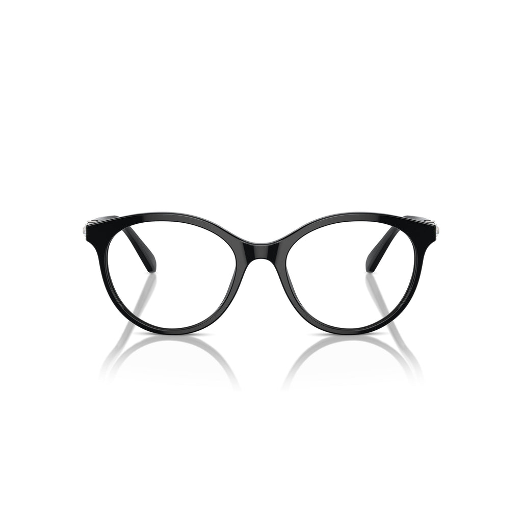 0Sk2019 Black Acetate Sunglasses with Crystal-Embellished Temples