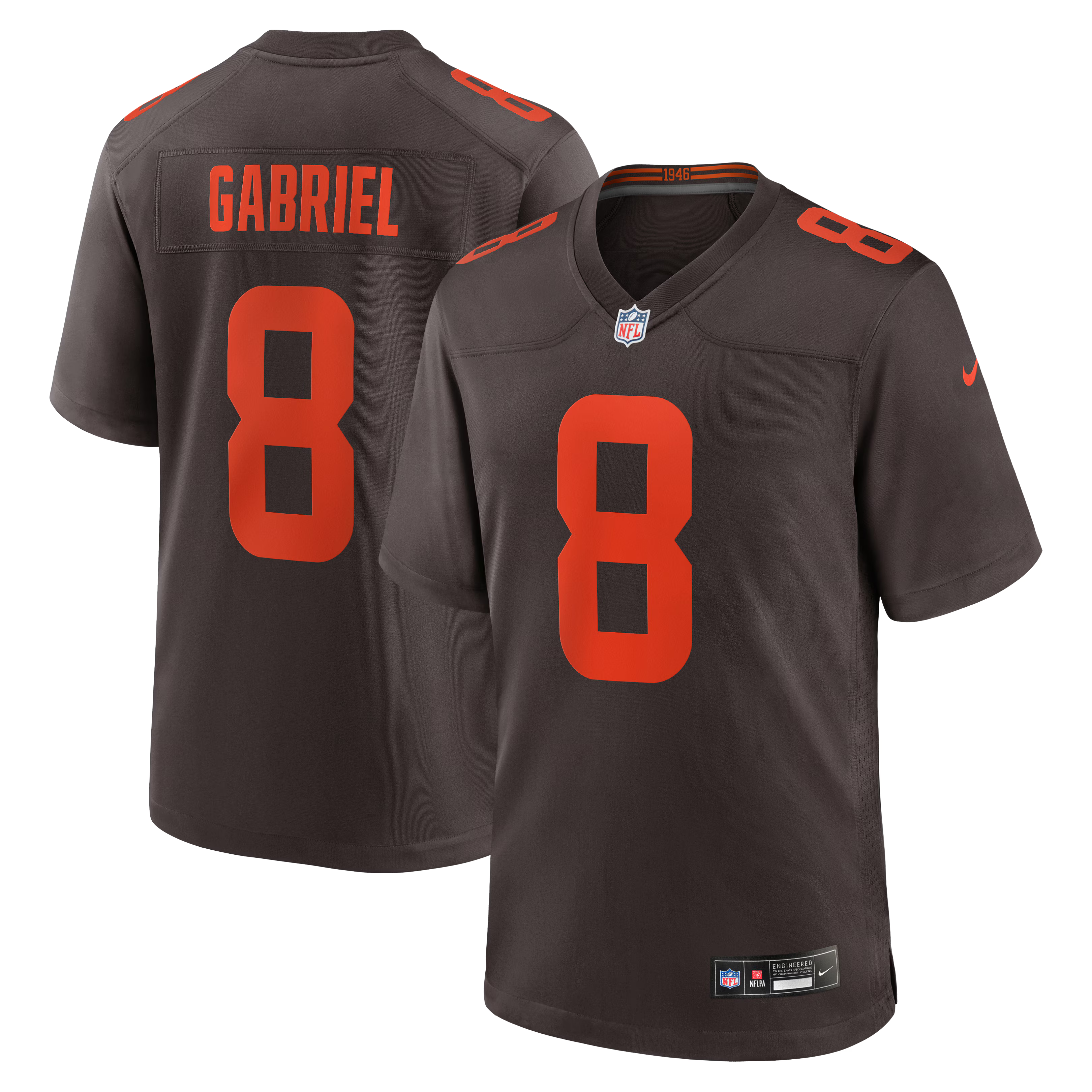 Cleveland Browns Dillon Gabriel Brown Alpha Dawg Game Jersey