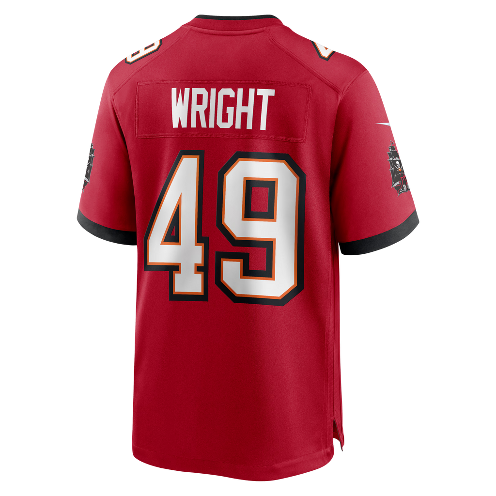 Tampa Bay Buccaneers Owen Wright Red Team Game Jersey