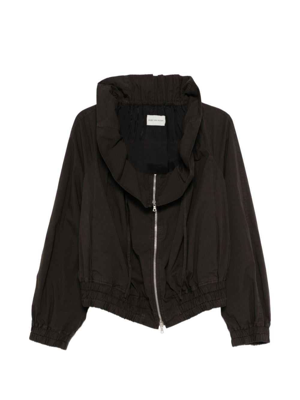 Dries Van Noten Women Cotton Blend Ruffled Jacket