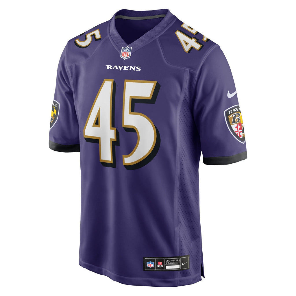 Baltimore Ravens Mike Green Purple Team Game Jersey