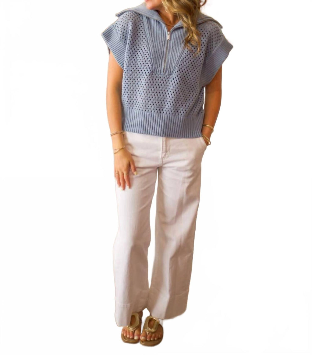 High Rise Cropped Wide Leg Jeans In White