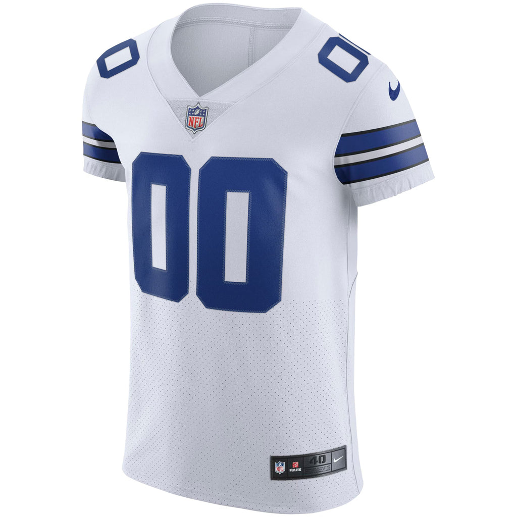 Dallas Cowboys White Vapor Elite Custom Jersey