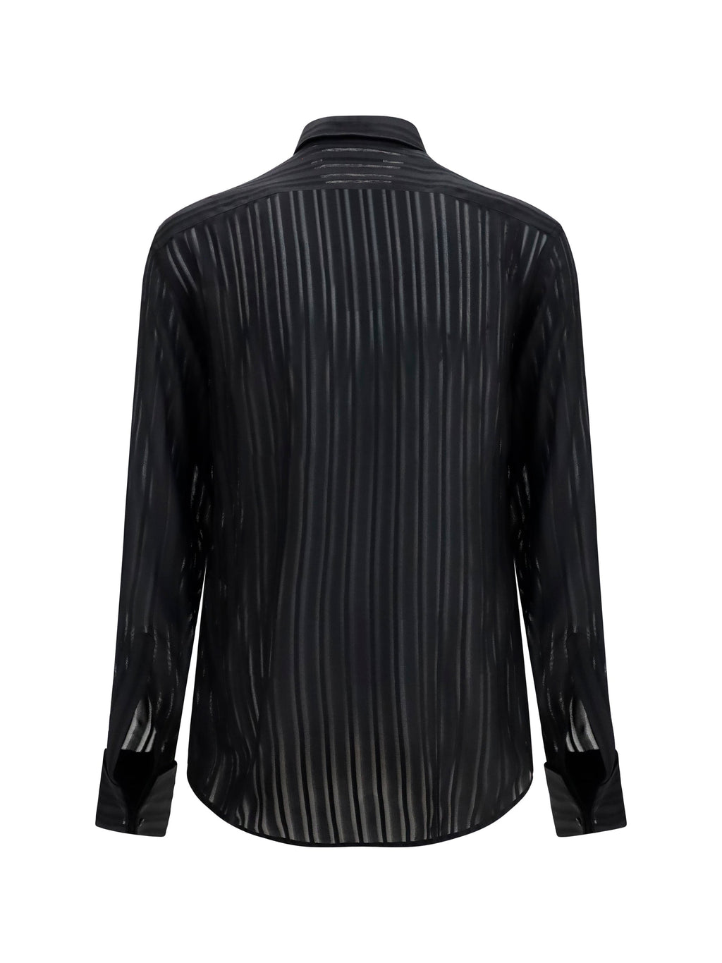 Gucci Men Striped Silk Gauze Shirt
