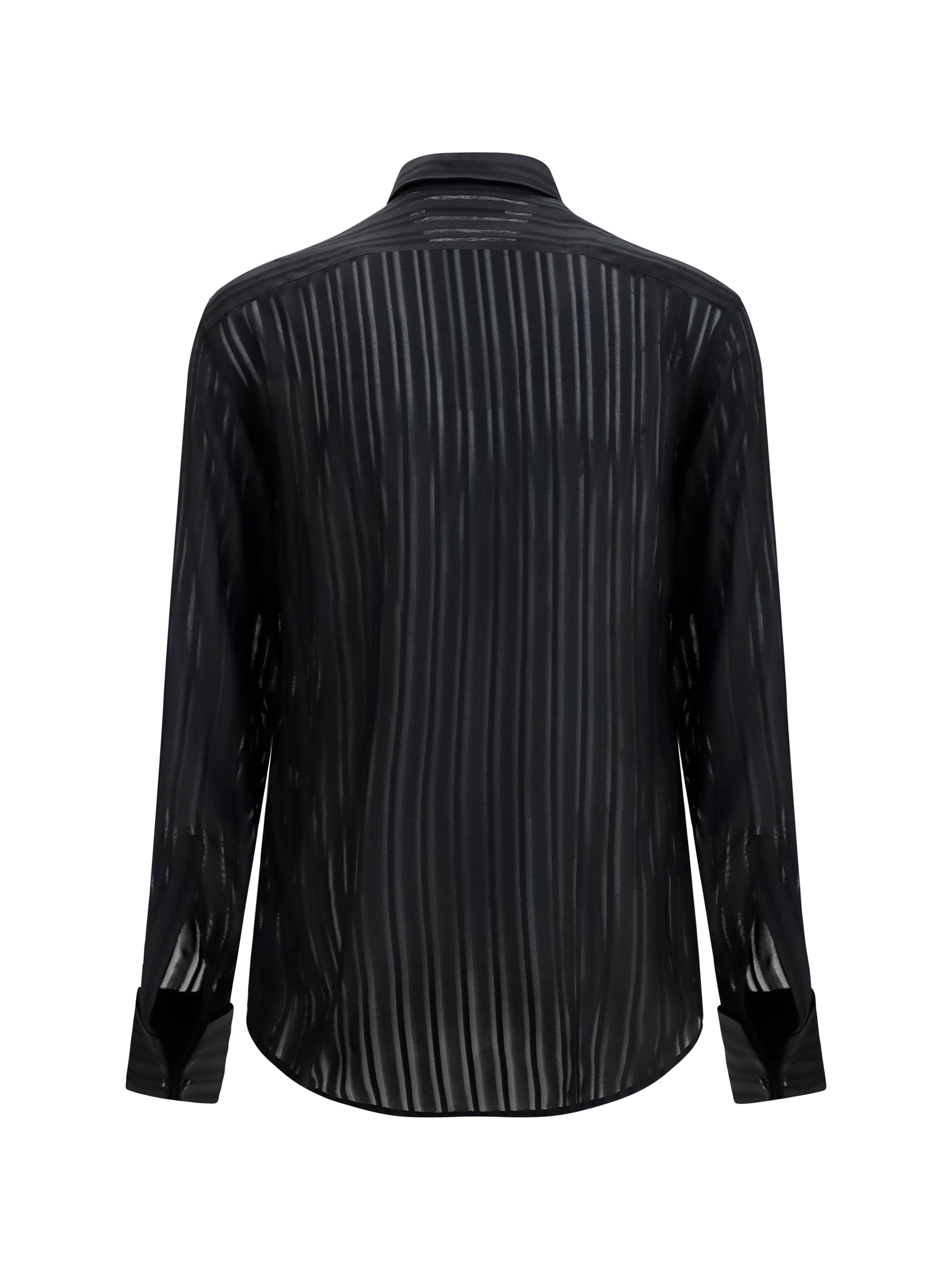 Gucci Men Striped Silk Gauze Shirt