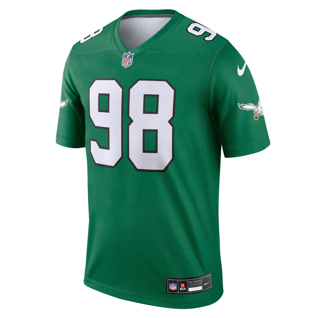 Philadelphia Eagles Jalen Carter Kelly Green Legend Player Performance Top