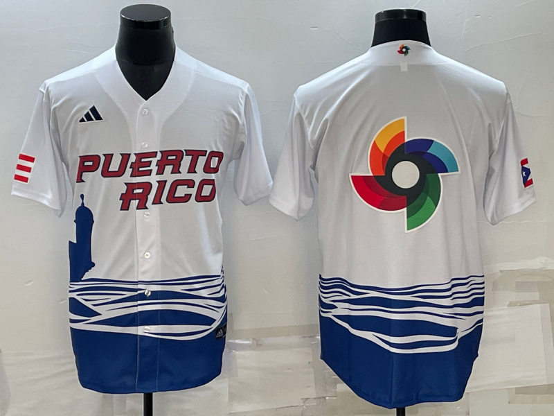 Men's 2023 World Baseball Classic Puerto Rico White jersey