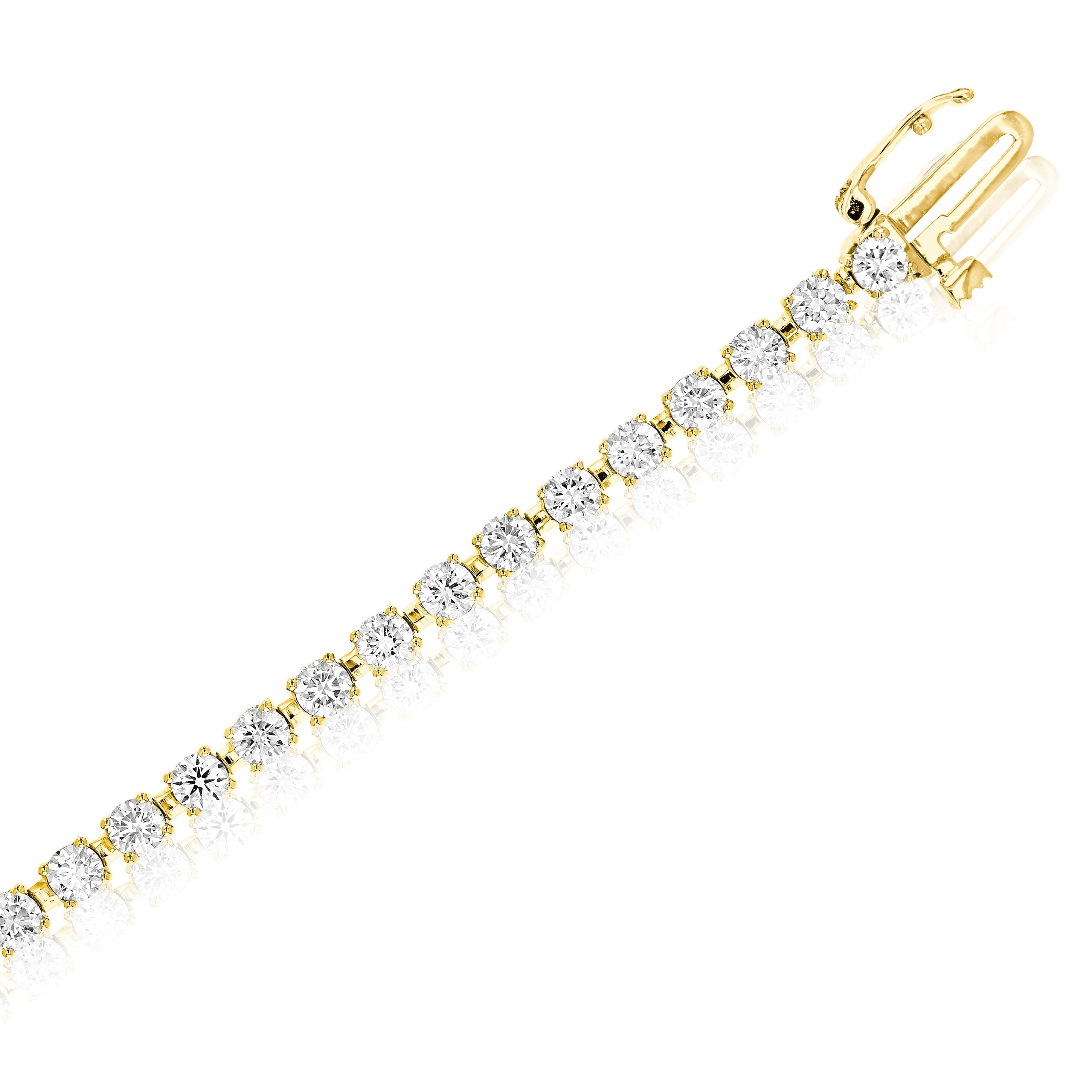 3 cttw Lab Grown Diamond Tennis Bracelet in 14K Gold For Women 6.5 Inch