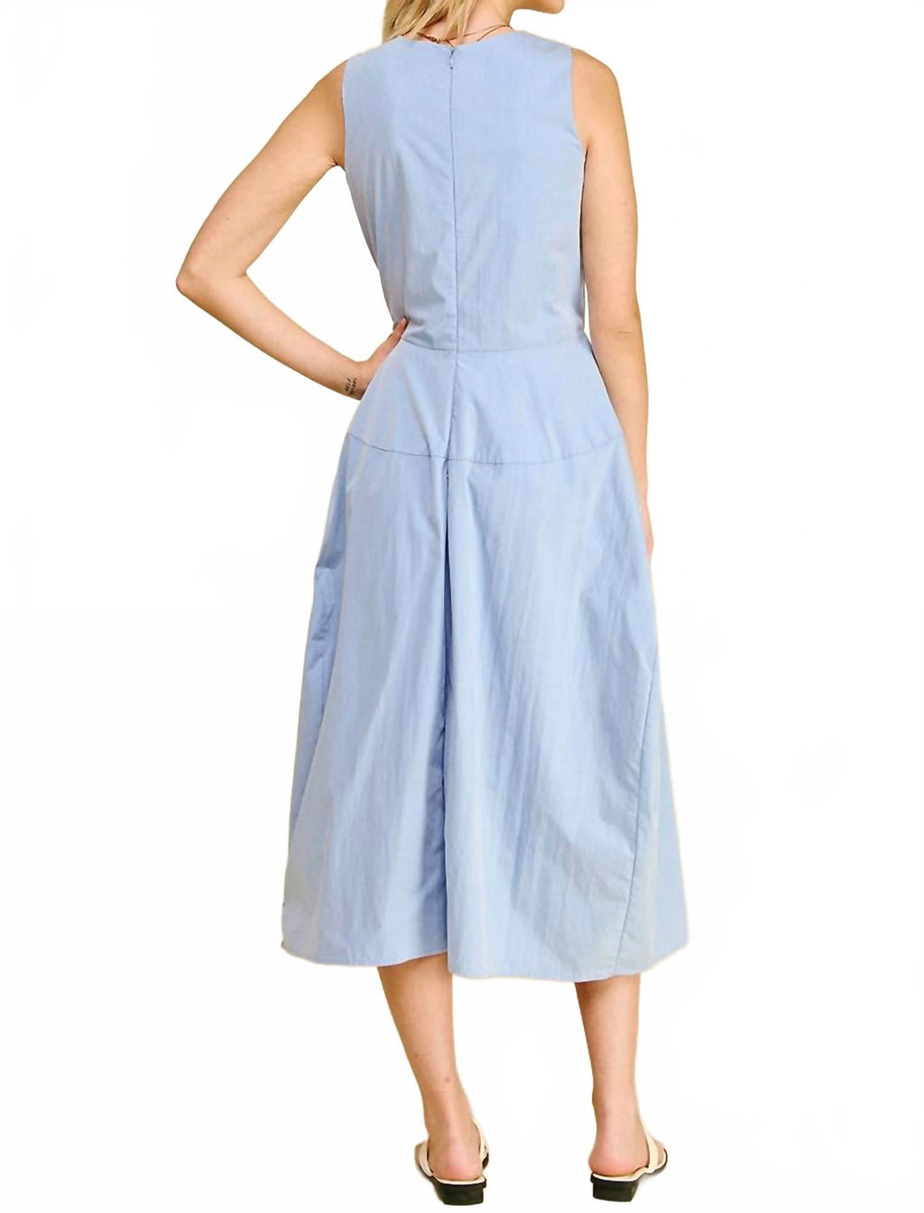 Mollie Midi Dress In Baby Blue