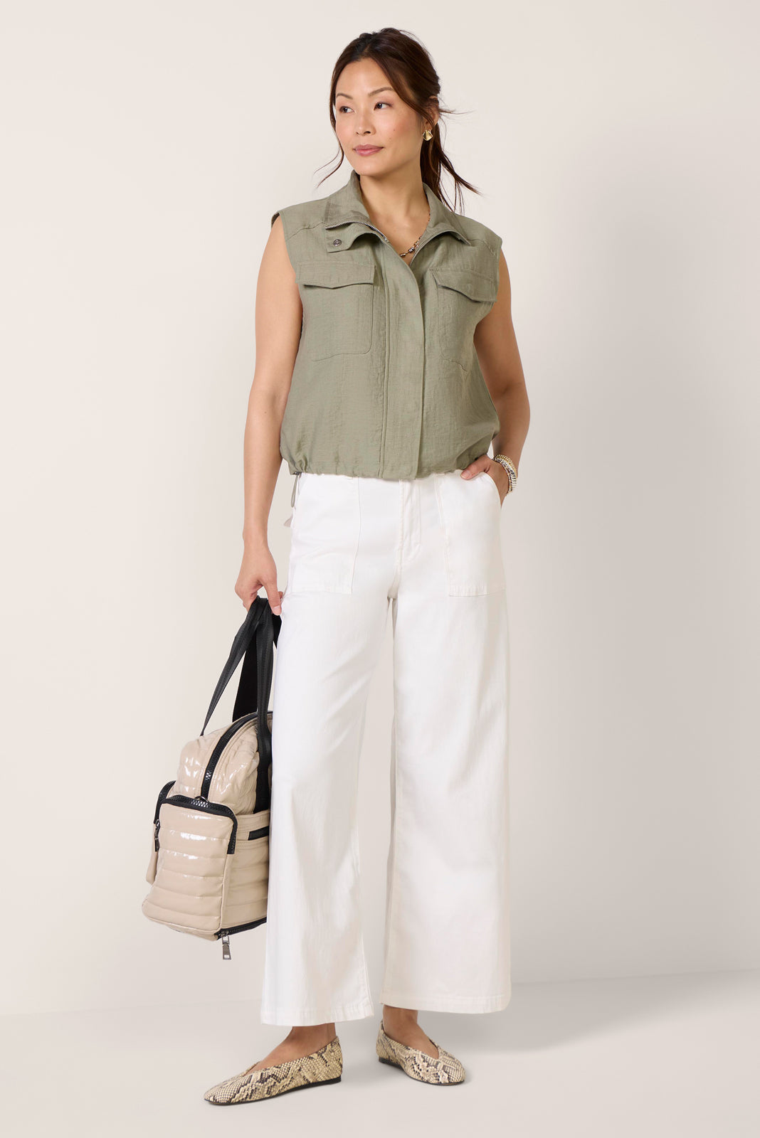 Women's Meg Wide Leg W Porckchop Pocket Pants