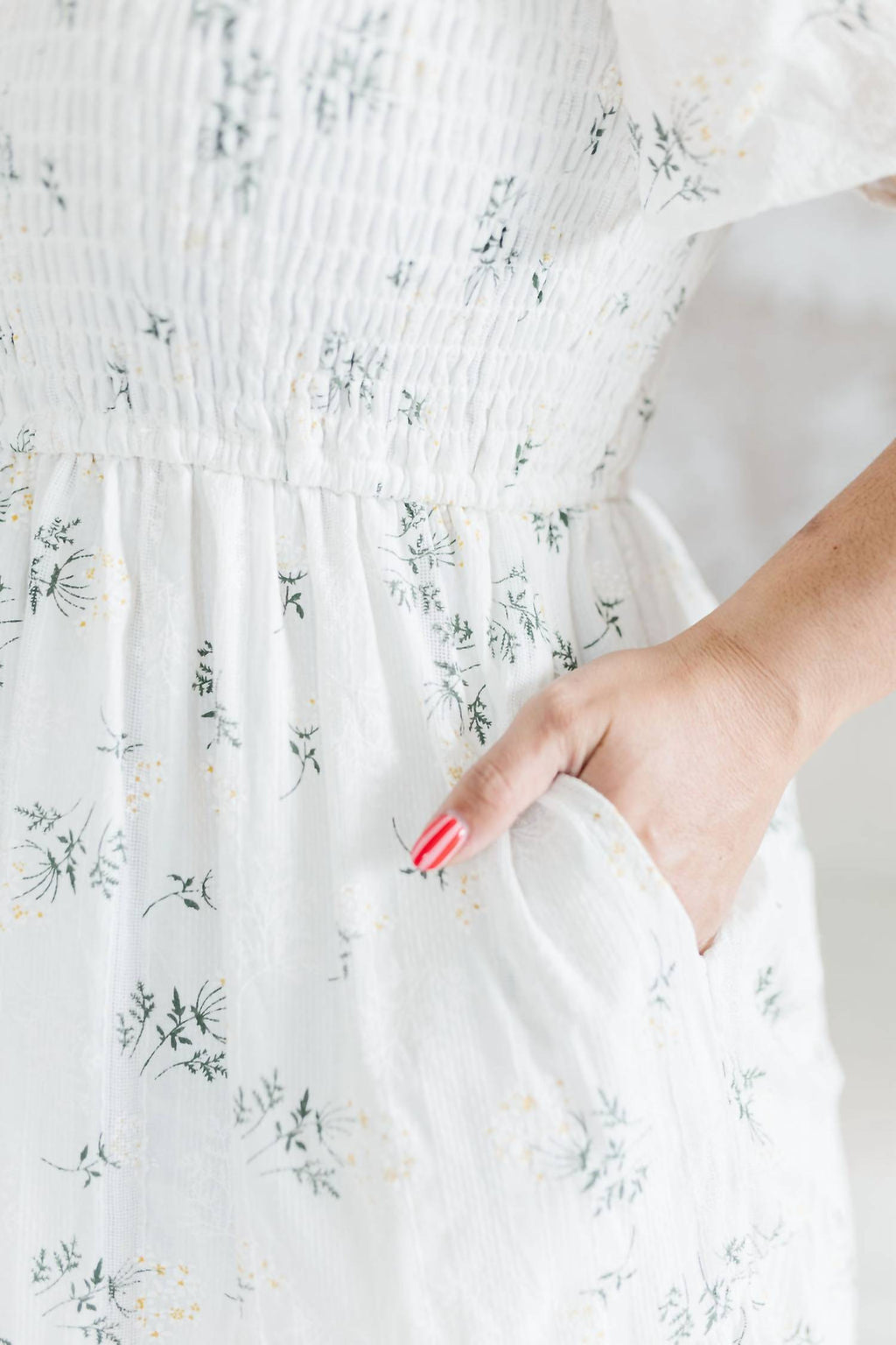 Meadow Floral Maxi Dress In White