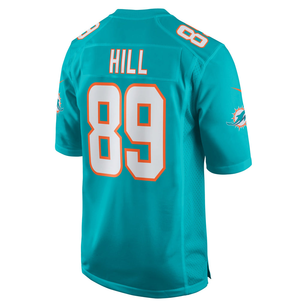 Miami Dolphins Julian Hill Aqua Game Jersey