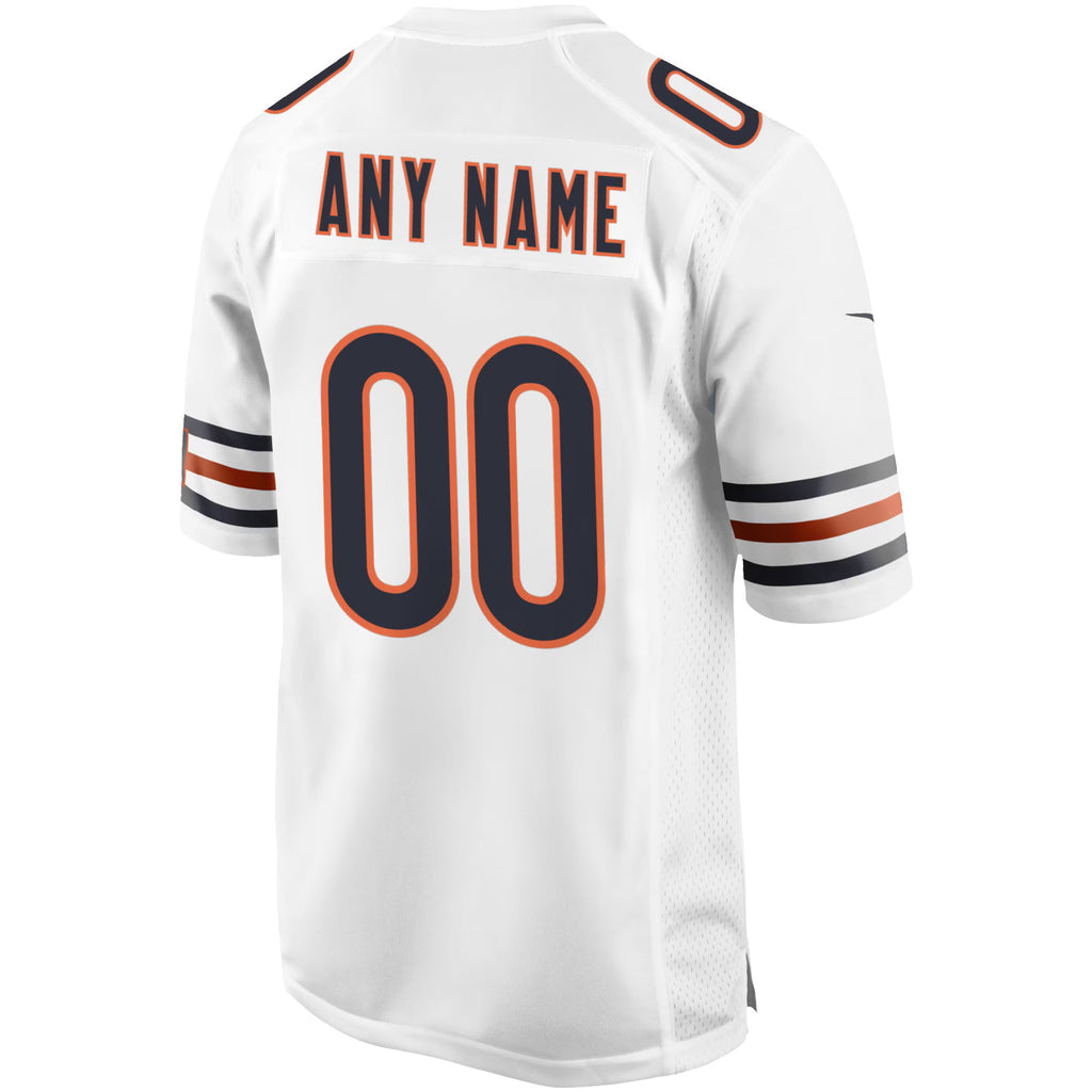 Chicago Bears White Custom Game Jersey