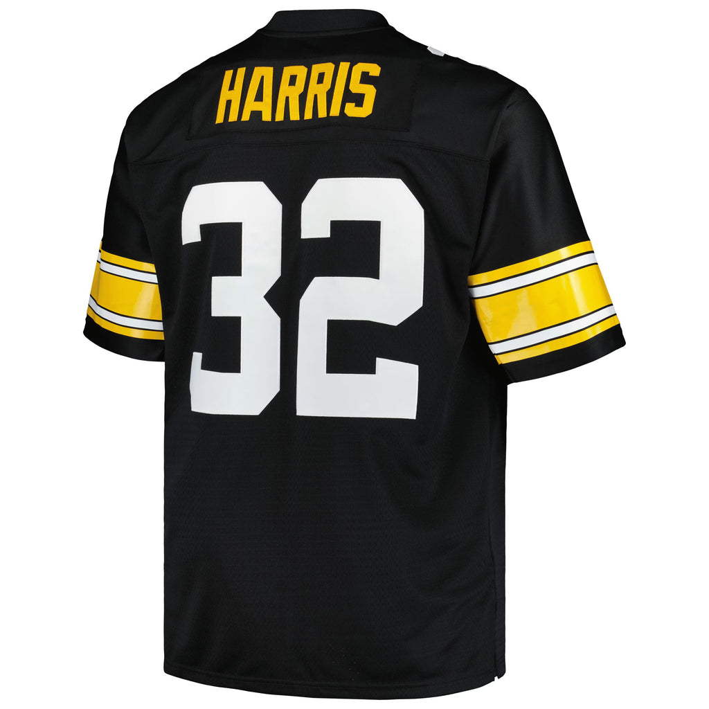 Pittsburgh Steelers Franco Harris Mitchell & Ness Black Big & Tall 1976 Legacy Retired Player Jersey