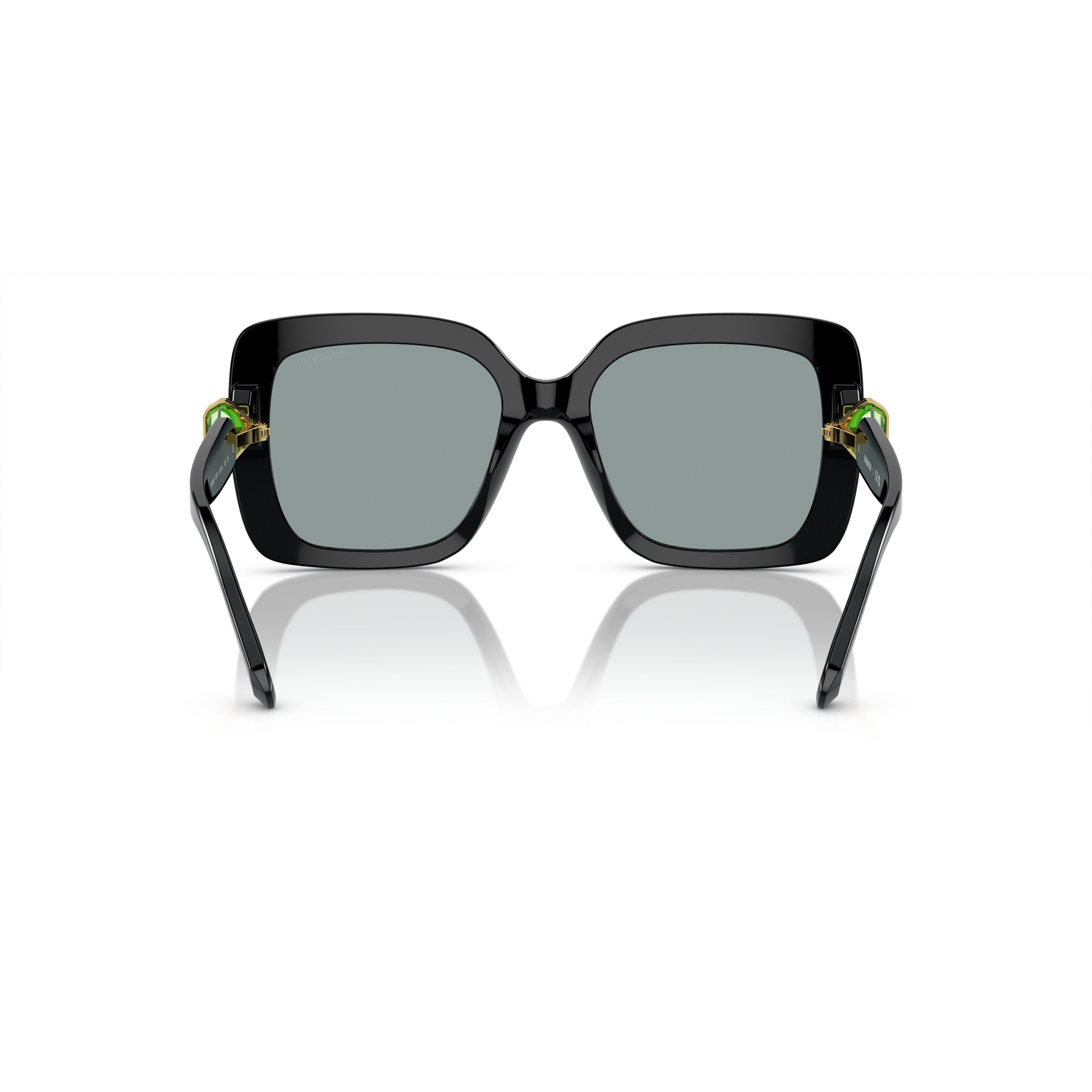0Sk6001 Oversized Square Sunglasses with Crystal-Embellished Temples