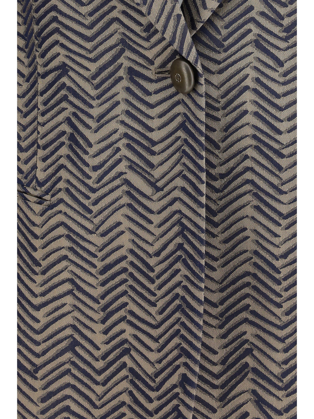Giorgio Armani Women Single-Breasted Jacket Cchevron Jacquard Viscose