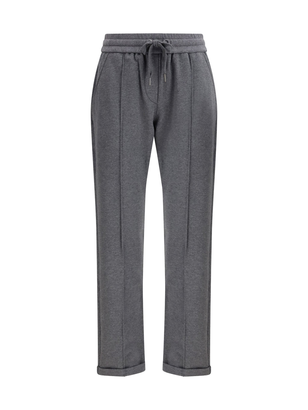 Brunello Cucinelli Women Track Stretch-Fleece Pants With Monili Detailing