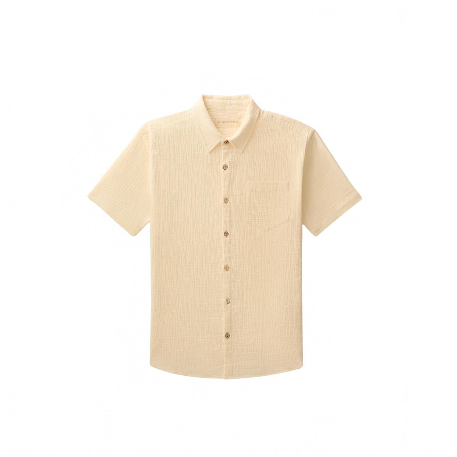 Hudson Short Sleeve Shirt In Ivory