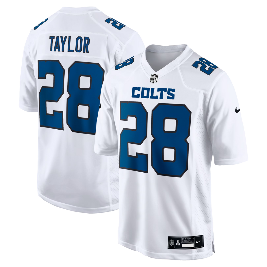 Indianapolis Colts Jonathan Taylor Tundra White Fashion Game Jersey