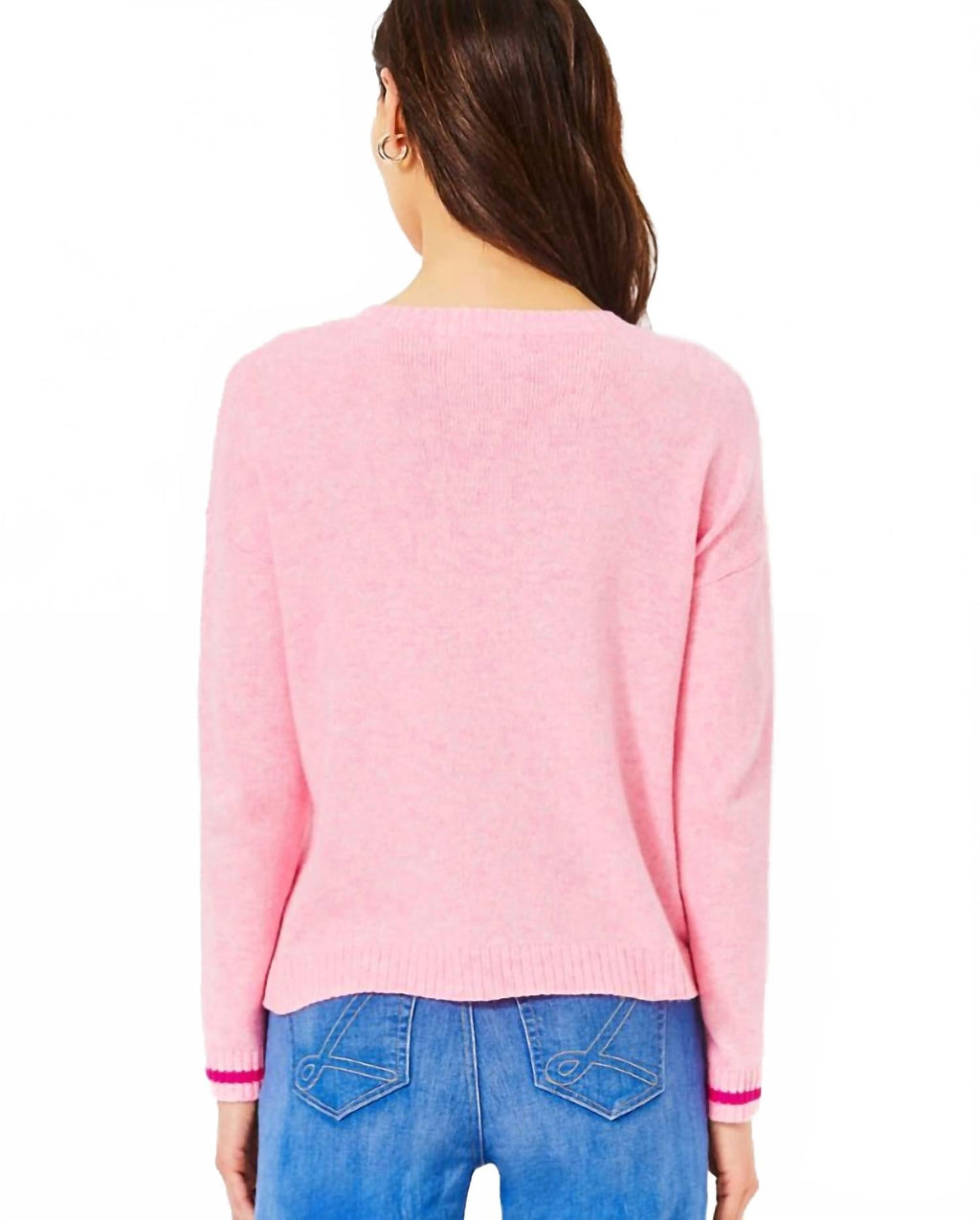 Pippy Sweater In Heathered Conch Shell Pink