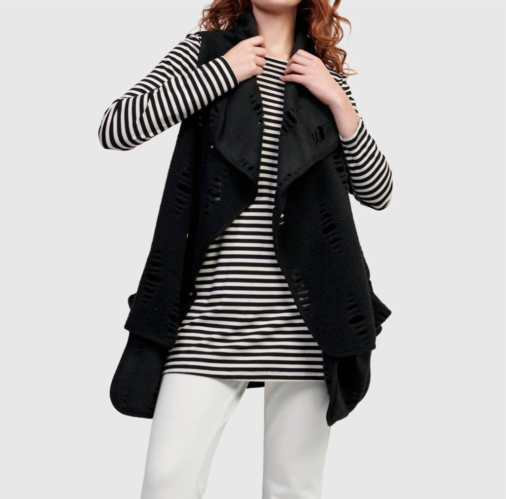 Urban Bellatrix Draped Vest In Rifts