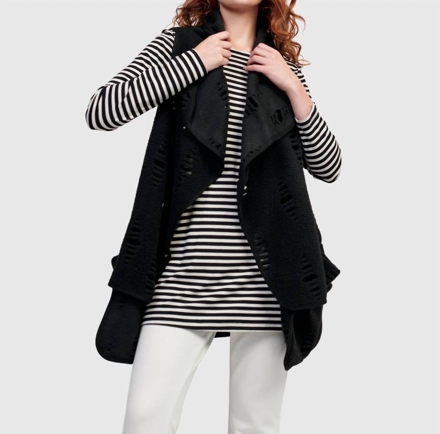 Urban Bellatrix Draped Vest In Rifts