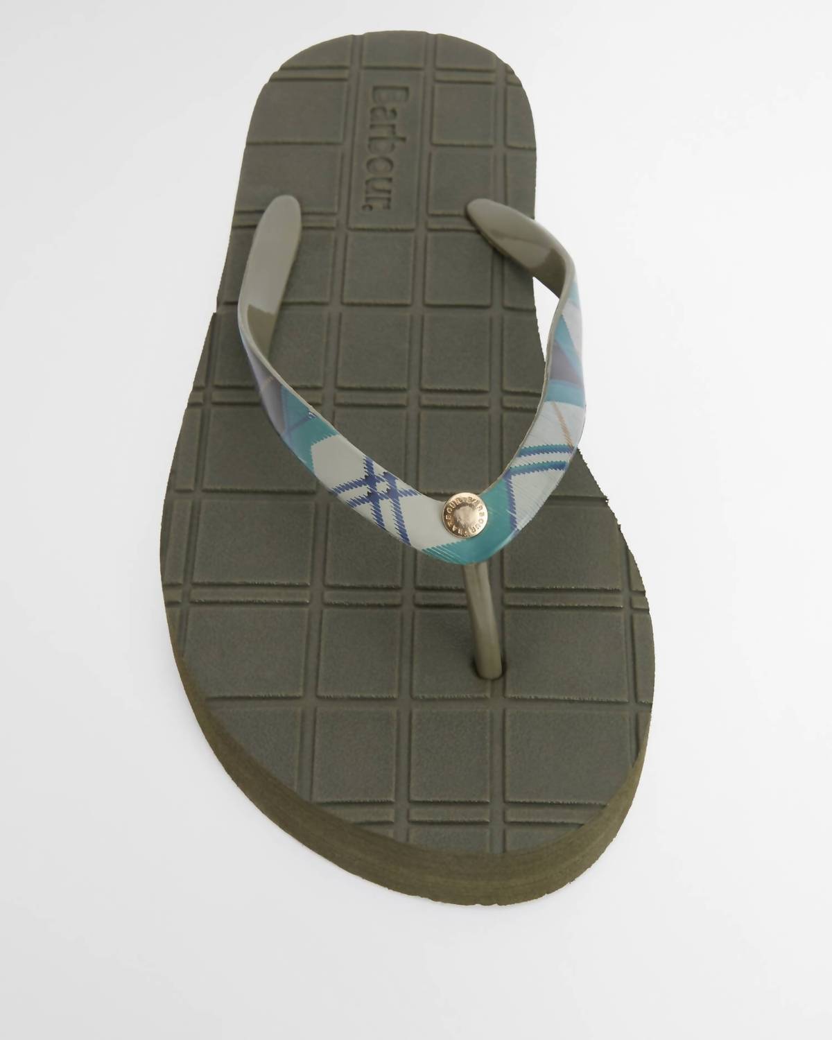 Women's Tilda Toe Post Flip Flop In Olive/ancient Tartan