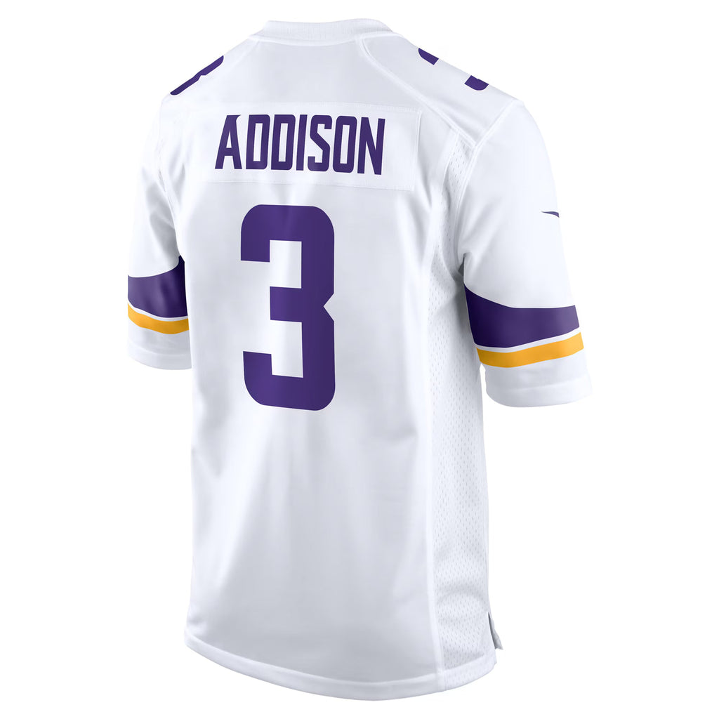 Minnesota Vikings Jordan Addison White Away Game Jersey