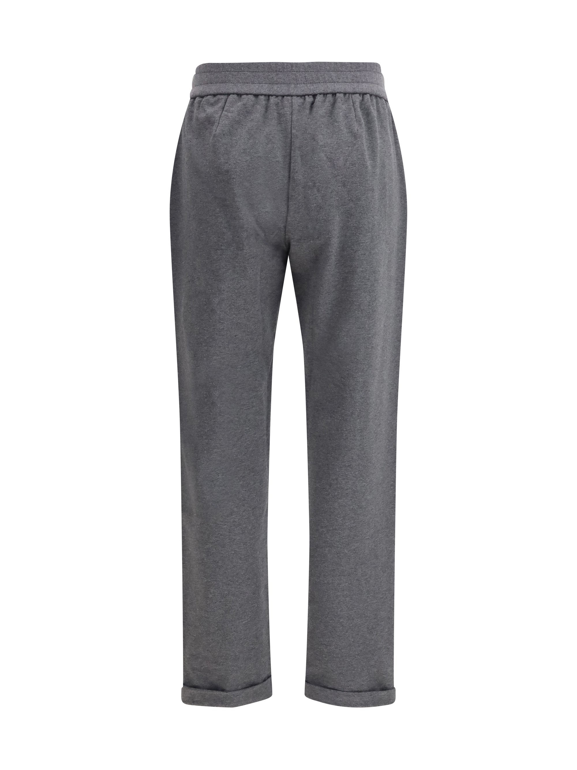 Brunello Cucinelli Women Track Stretch-Fleece Pants With Monili Detailing