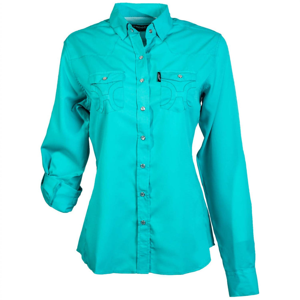 Women's Snap Shirt In Curaco Blue