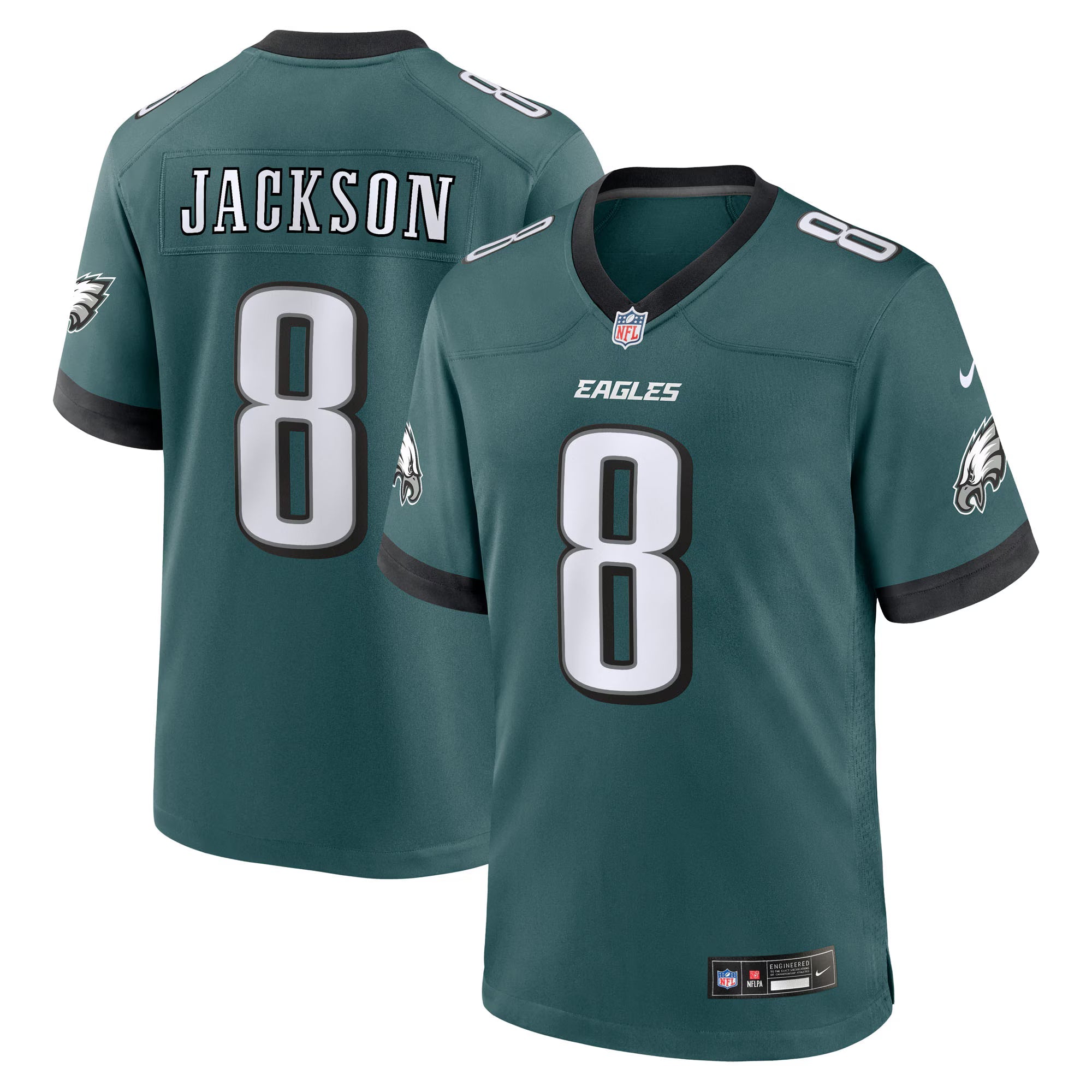 Philadelphia Eagles Adoree' Jackson Midnight Green Team Game Jersey