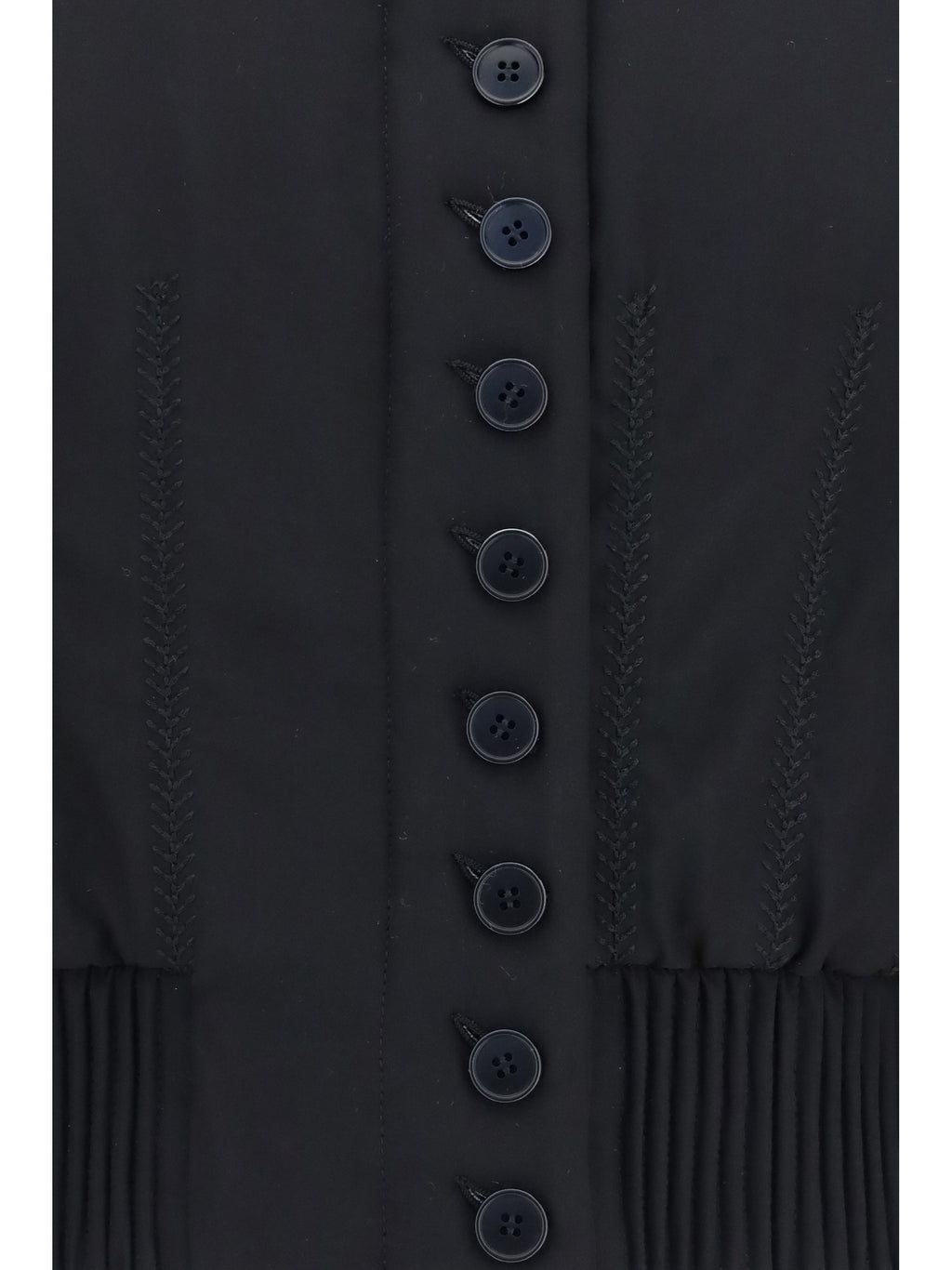 Alexander Mcqueen Women Buttoned Bomber Jacket With Visible Stitching