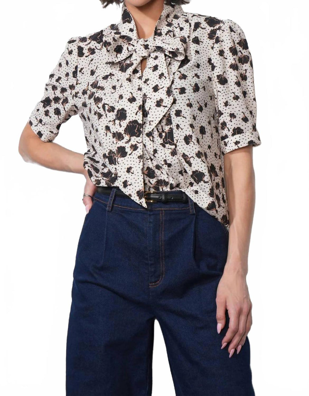 Delilah Puff Sleeve Blouse In Ivory
