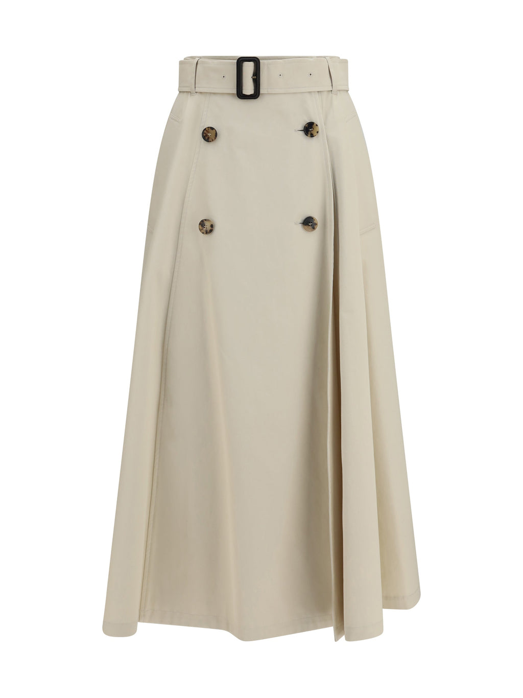 Burberry Women Midi Trench Skirt In Gabardine