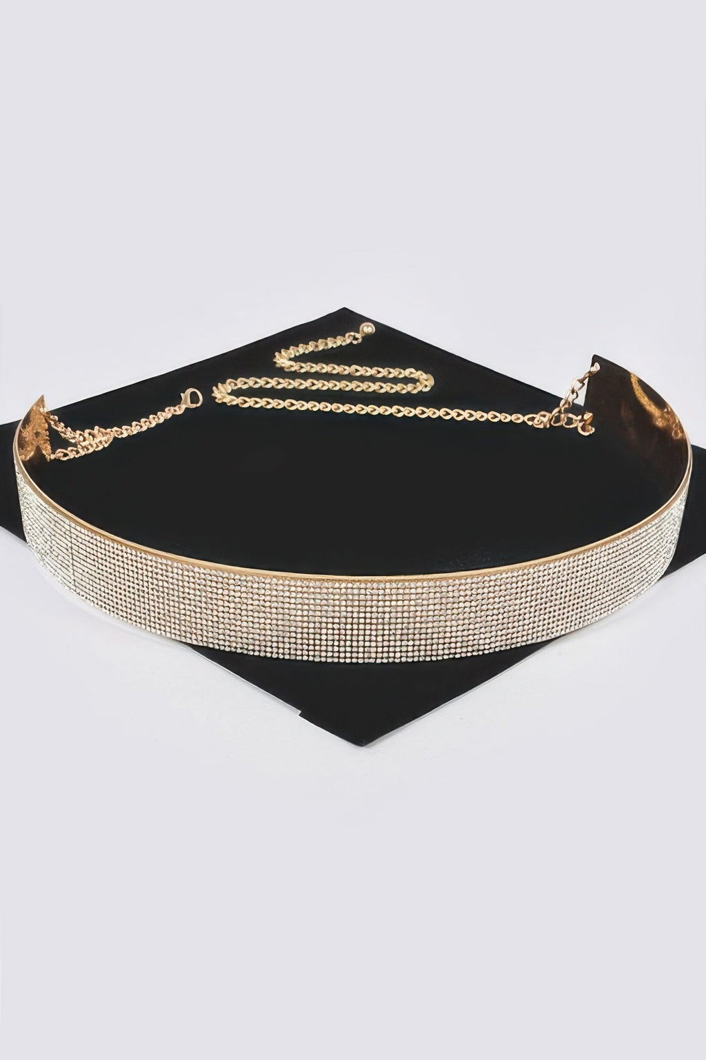 Rhinestone Metal Waist Belt